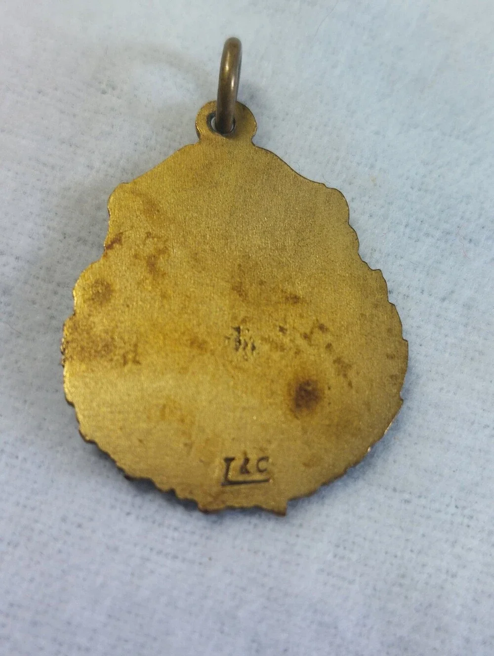 Vintage 1950 KSHSAA Forensics Award Medal Charm Pendant Brass Torch Eagle L&C